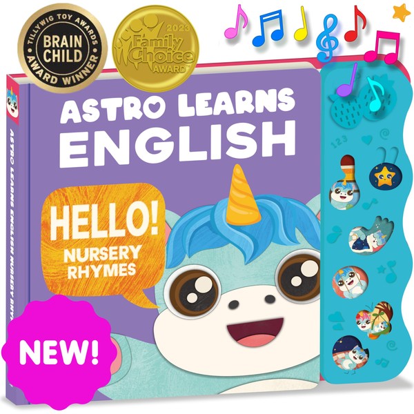 NEW! Nursery Rhymes Astro Learns English | Interactive Talking Books; Musical Educational Toys for Toddlers 1-3; 12 Month 18 Month Old Toys; 1 Year Old Girl Birthday Gift; 1 Year Old Boy Birthday Gift