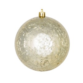 Vickerman 440254 - 4" Champagne Shiny Mercury Ball Christmas Tree Ornament (6 pack) (M166338)