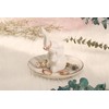 HOME SMILE White Elephant Ring Holder with Marble Pattern Dish