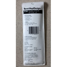 Berol RapiDesign R-940 Hi-Low Letter Set 1/8, 3/16, 1/4 in