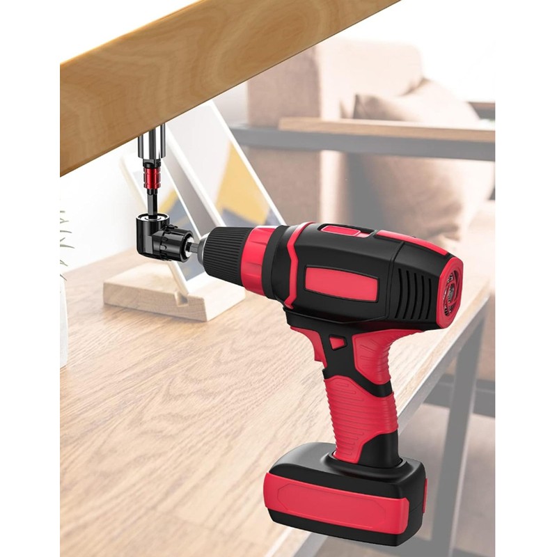 105° Angle Wrench, Cordless Screwdriver Angle Attachment with 1/4 Inch