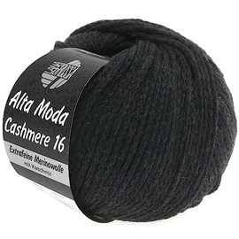 LANA GROSSA Alta Moda Cashmere 16 | Feinste 16 Mikron Merinowolle mit Kaschmiranteil | Handstrickgarn aus 78% Schurwolle (Merino), 12% Kaschmir & 10% Polyamid (Nylon) | 50g zum Stricken | 110m Garn