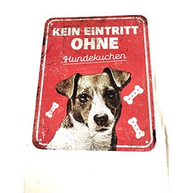 D&D Home Jack Russell Warning Sign, 25 x 20 x 0.3 cm, Red, Sign, Red, Dog