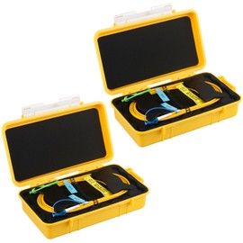 Duogalia 2-Pack OTDR Launch Cable Box SCAPC-LCUPC SM(9/125) 1KM OTDR Fiber Optic Tester Extension Cord Dead Zone Eliminator