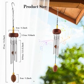 Hianjoo Outdoor Wind Chimes, Mini Metal Wind Chime, 11 Inch 4 Aluminium Alloy Tubes, Wind Chimes for Garden, Home Decoration, Gifts