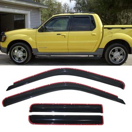 Deebior 4pcs In-Channel Style Sun Rain Guard Vent Shade Side Window Visors Wind Deflectors Compatible With 2001-2005 Explorer Sport Trac 1997-2001 Mercury Mountaineer 4-Door