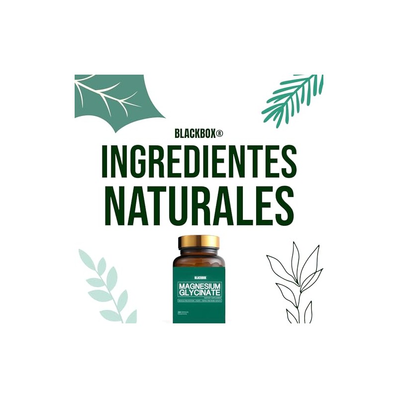 Glicinato de Magnesio 500mg, 200 Capsulas, Suplementos, Alta absorción, Magnesium