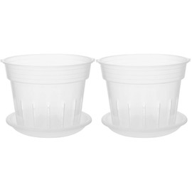 Happyyami 2 Sets Phalaenopsis Hard Planting Cup Large Orchid Pot Orchid Pot 8 inches Hanging pots houseplant pots Clear vases Indoor Plants Creative Plastic Flowerpots Gardening Plant Pot