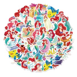 50Pcs Cartoon The Little Mermaid Waterproof Stickers for Water Bottle Cup Laptop Bike Skateboard Luggage Box Vinyl Graffiti Patches BRJHSL