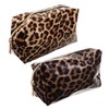 FOMIYES 2sets Travel Cosmetic Bag Large Capacity Makeup Storage Leopard