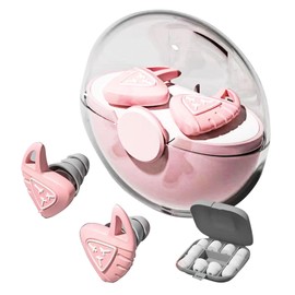 13pcs Ear plugs for sleeping, special for students' study dormitories, simulated noise, super sound insulation during sleep (pink)