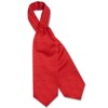 Vesuvio Napoli ASCOT Solid RED Color Cravat Men's Neck Tie