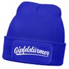 MoonWorks® Herren Beanie mit Patch Strickmütze mit Spruch Wandern Skifahren