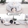 YUYAFN Plush Cat Tunnel with Cat Bed for Indoor Cats,