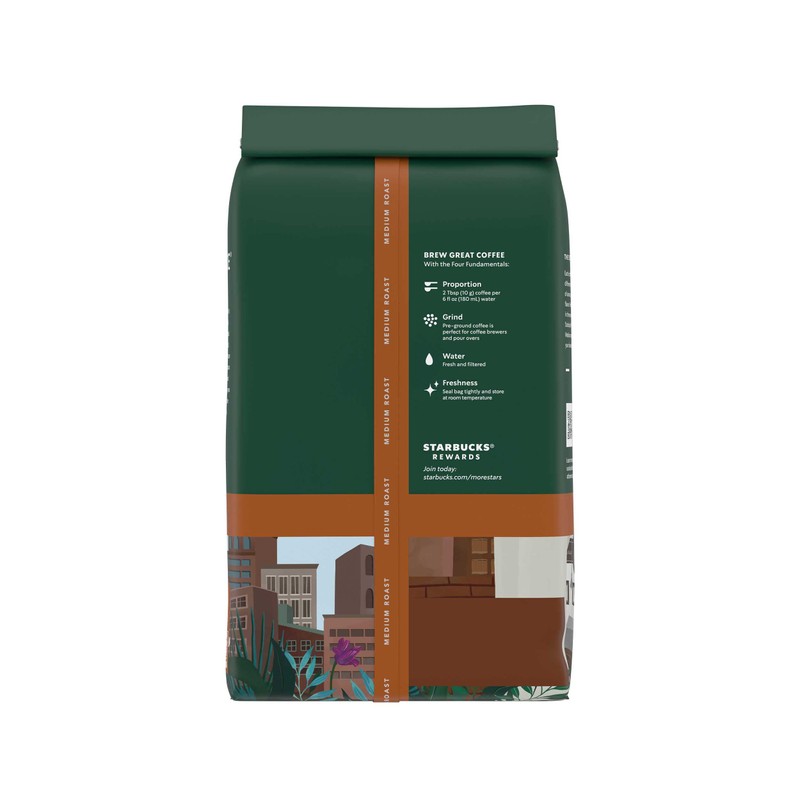 Starbucks Ground Coffee, Medium Roast Coffee, Pike Place Roast, 100%