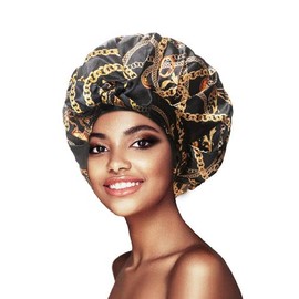 TouchUps Premium 100% Satin Hair Bonnet Sleeping Silky Soft Adjustable Styling Wrap Bonnet All Types Maintain Natural Health