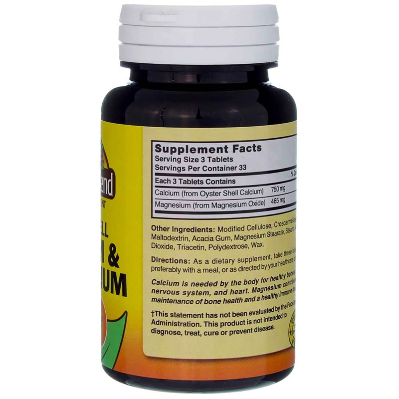 Nature's Blend Oyster Shell Calcium & Magnesium 100 Tabs (079854500233-1a)