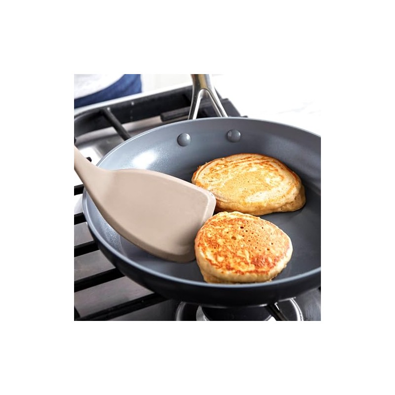 GreenPan Silicone Solid Turner Spatula, Flipping Cooking Kitchen Utensil, Flexible