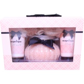 Japanese Grand Champagne Manifique Rose Bath Gift (Original) Body Soap, Set of 4
