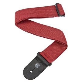 2 in. Polypropelyne Straps with Leather Ends, Red