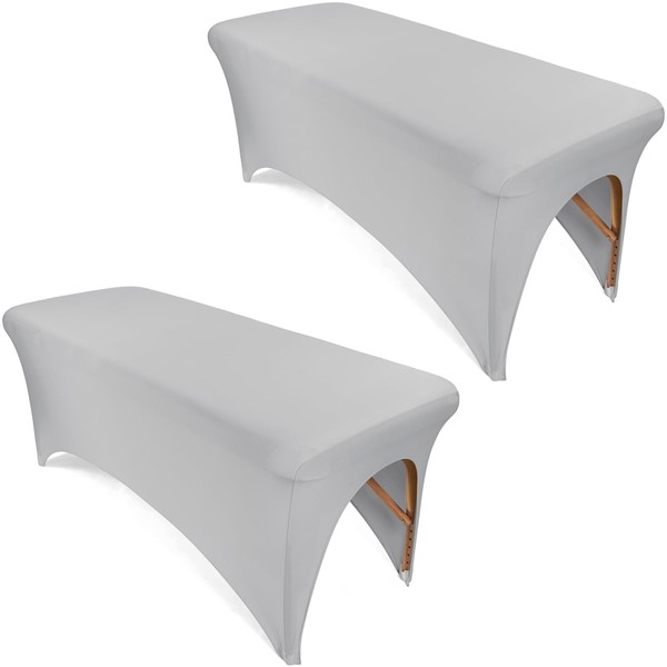 2pcs Grey Massage Bed Cover Down to Legs Fitted 6ft
