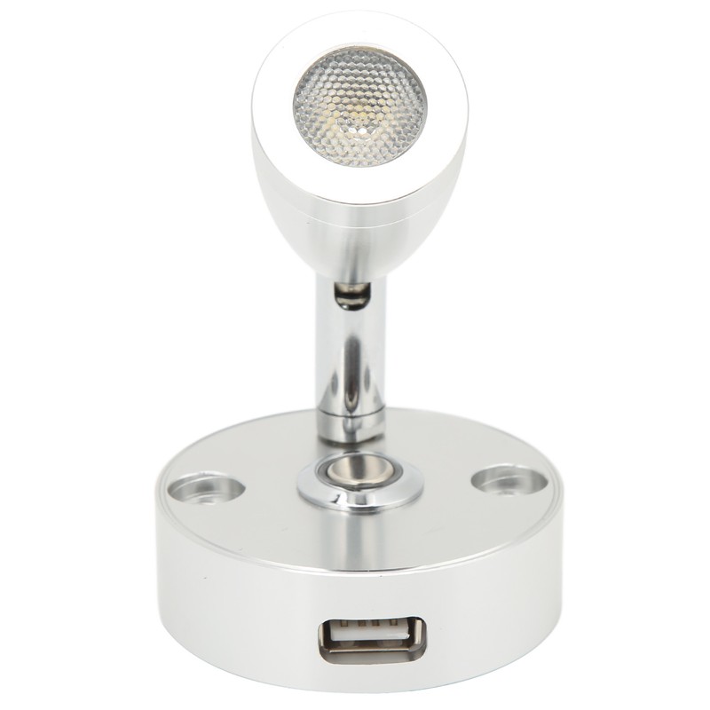 RV Reading Light 3500K 3‑Color Aluminium Alloy Adjustable Angle 12V‑24V