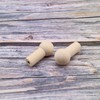 eMagTech 12PCS Wooden Coat Peg with Screws Natural Wood Hook
