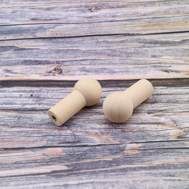 eMagTech 12PCS Wooden Coat Peg with Screws Natural Wood Hook