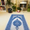 bazachi Mihrab Taffeta Ottoman Prayer Mat/Rug - Made In Turkey