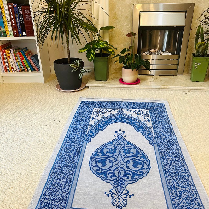 bazachi Mihrab Taffeta Ottoman Prayer Mat/Rug - Made In Turkey