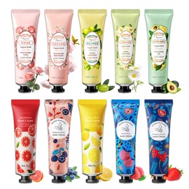 10PCS Hand Cream Gifts Set,Moisturizing Travel Size Hand Lotion for Dry Skin,Hydrating Small Hand Moisturizer for Women,Non-greasy Travel Handcream for Appreciation Gifts and Mom Gifts