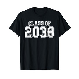 Class of 2038 First Day of School and Graduation Outfit T-Shirt