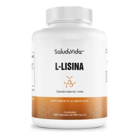 L-Lisina - 1074 mg por Porcin (2 al Da) Aminocido Esencial - 200 Cpsulas - SV - Sin Gluten y Sin OMG.                                                 