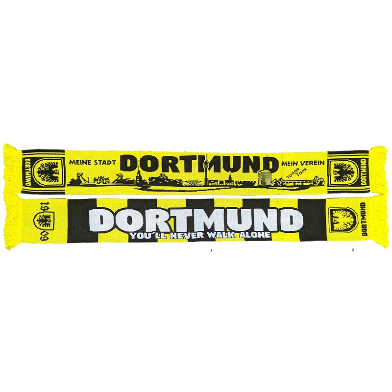 Generisch Dortmund Skyline Scarf Black Yellow One Size 01, Black