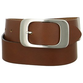 Bernd Götz Women's Leather Belt 40 mm Cowhide Denim Belt, brown