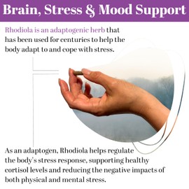 PUREFULLY PUREFULLY Rhodiola Rosea 200mg - 90 Capsules, 10:1 Extract (3% Rosavins, 1% Salidroside) - Supplement for Stress Relief, Mood & Energy Support - Made in Canada (90 Capsules)