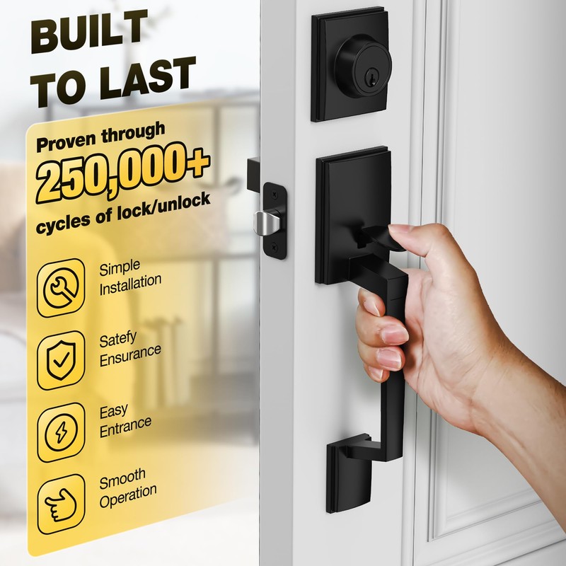 Kolet Front Door Lock Set, Front Door Handle and Deadbolt