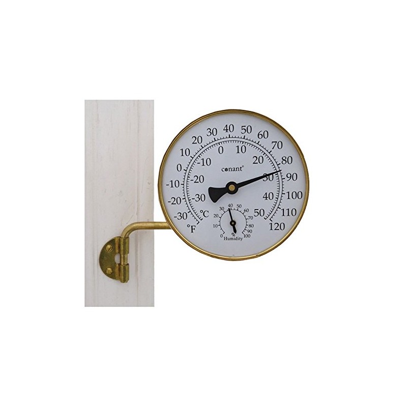 Conant TH6LFB Vermont Weather Station with Living Finish, Brass