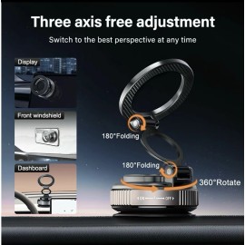 Unbranded 360° Adjustable Magnetic Vacuum Suction Cup Car Phone Holder Mount for MagSafe