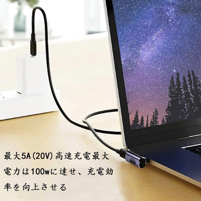 USB 4.0 Type C Converter Adapter, Left and Right 90°,