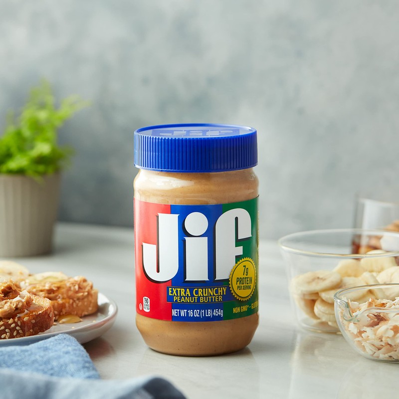 Jif Extra Crunchy Peanut Butter, 16 Ounces (Pack of 12)