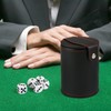 GWHOLE Leather Dice Cup with 10 Dice Set for Dice