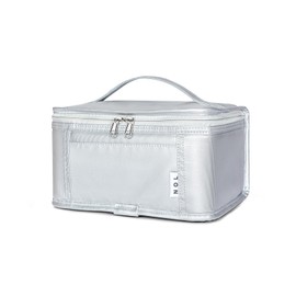 NOL Natural Organic Lifestyle Small Lunch Bag Mini Lunch Box Insulated Lunch Bag for Men/Women Leakproof Cooler Tote Bag Lightweight Nylon Waterproof Lunch Box For Work, Silver