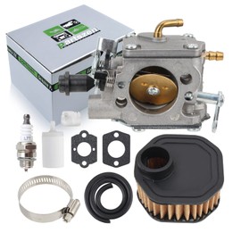 partszen 503280410 Carburetor for Husqvarna 395 395XP WALBRO WJ Type 501355101 with 537 44 44 01 Air Filter for Husqvarna 394 395 395XP Chainsaw