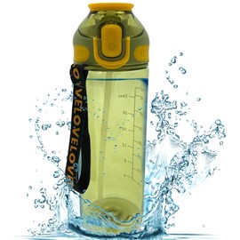 Smart Design Sip on Ergonomic Clear 800ml Water Bottle - Leakproof, BPA-free, Carry / Hook on Clip, Lock Mechanism, Gym, Home, Office, Sports Drink, Juices, Drinks, Outdoor, Biking, Hiking, Camping