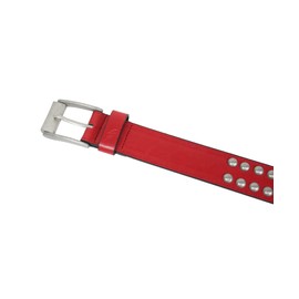 Lowlife Sphere Leather Belt in Red