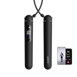 WeGym Smart Jump Rope with App Tracking, LED Display and Jump Counter | Rechargeable design, jump counting, workout tracking, indoor and outdoor fitne