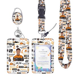Racing Fans Gifts, ID Badge Holder with Lanyard, Retractable ID Badge Card Holders Detachable Neck Lanyard Strap with Badge Reel and Vertical ID Holder