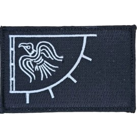 RAVEN BANNER FLAG VIKING ODIN EMBLEM TACTICAL NORDIC HOOK BLACK & WHITE PATCH
