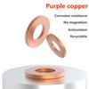 Qrity 20pcs Flat Washers Copper Flat Washers Gasket M6 Copper
